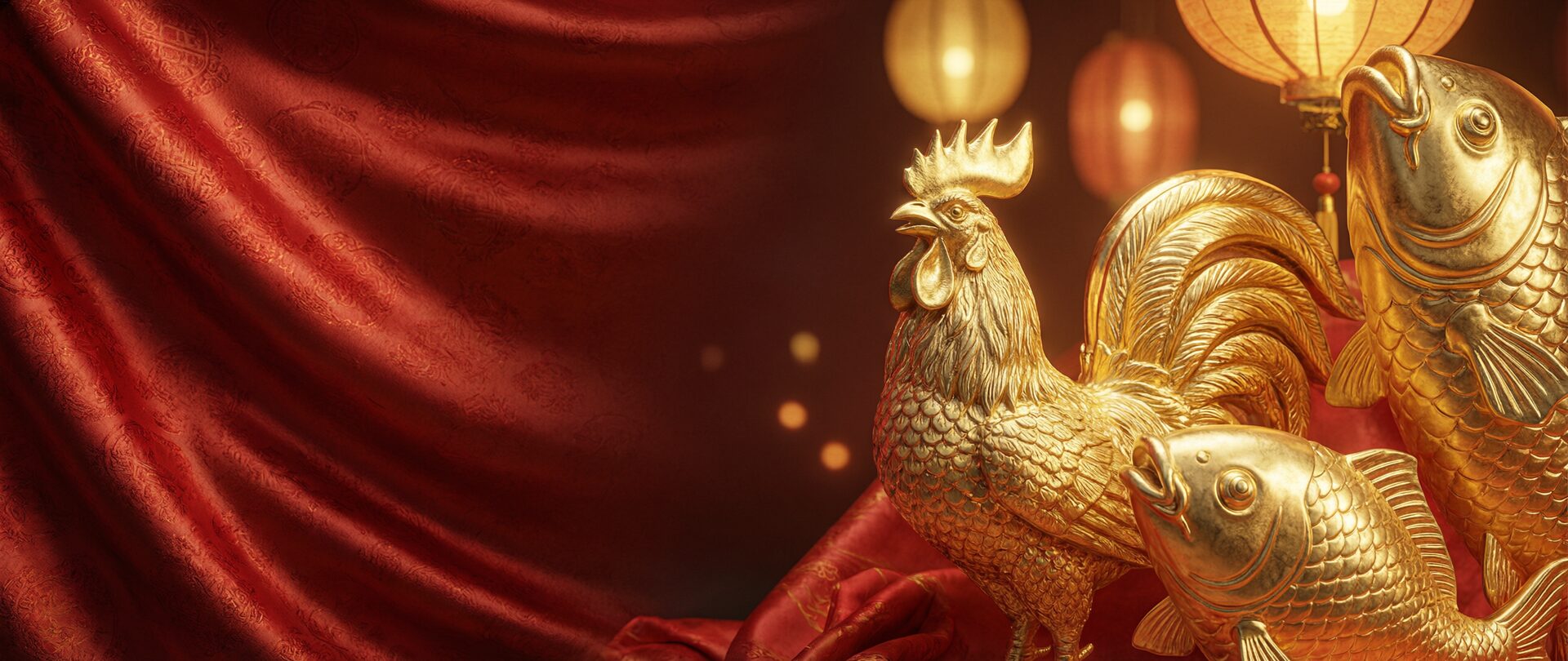 Người chơi hồi hộp chờ kết quả bầu cua tôm cá bên bàn chơi đỏ vàng ngày Tết